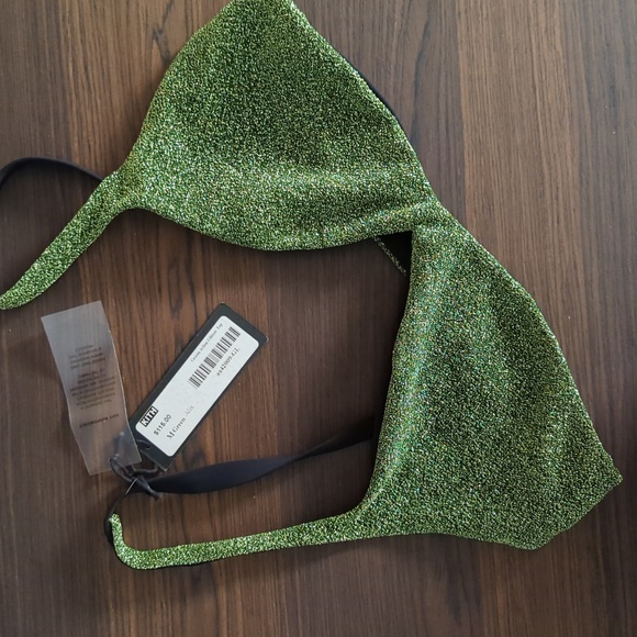 Alix NYC Avlon Metallic Glitter Swim Top for festival season - Picture 1 of 1